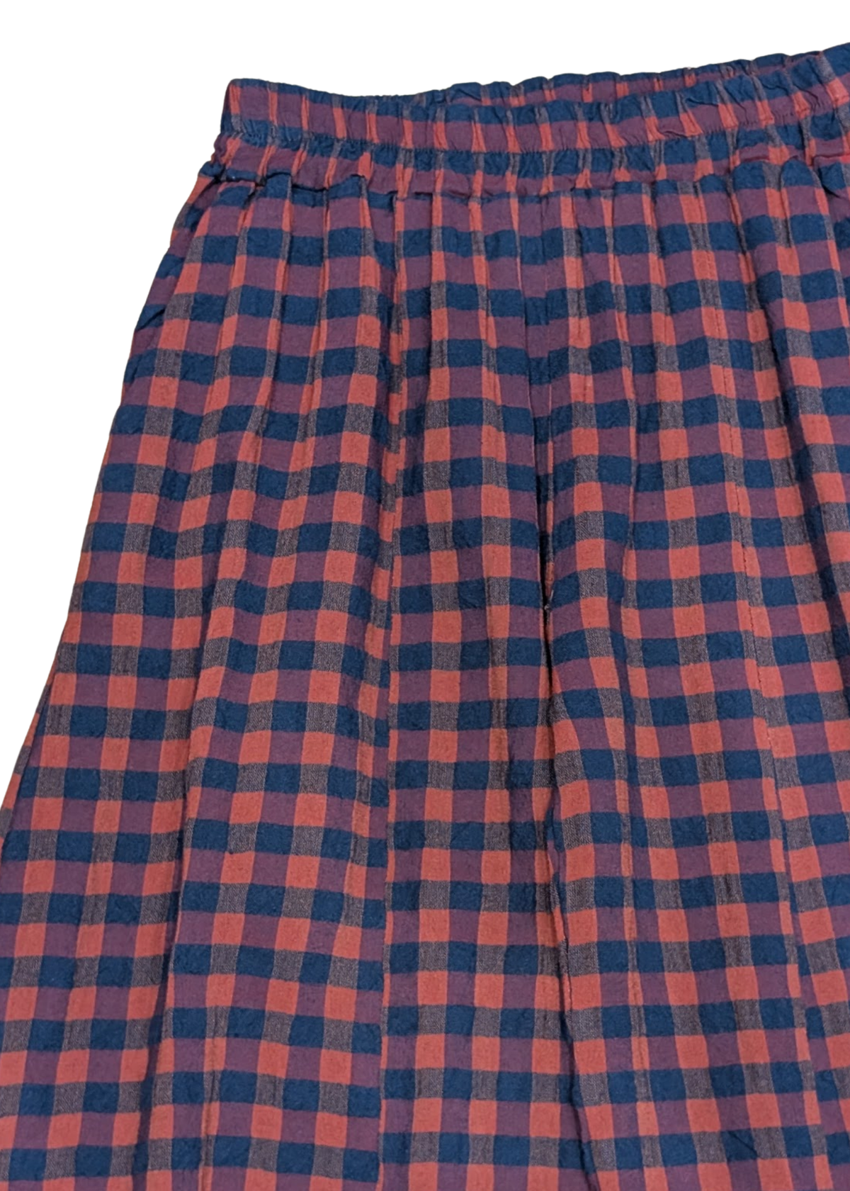 The Edit - Red & Blue Checked Gingham Balloon Trousers
