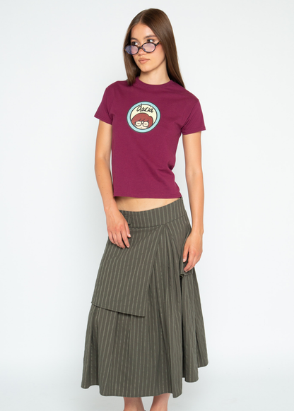Daisy Street - Pinstripe Layered Heidi Skirt