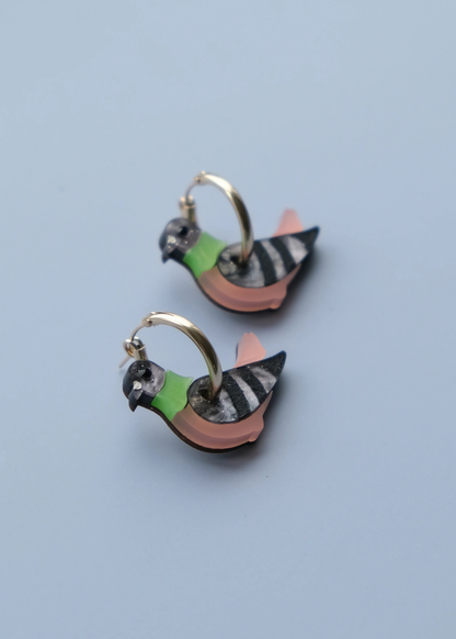 Cuteryko - Pigeon Hoop Earrings