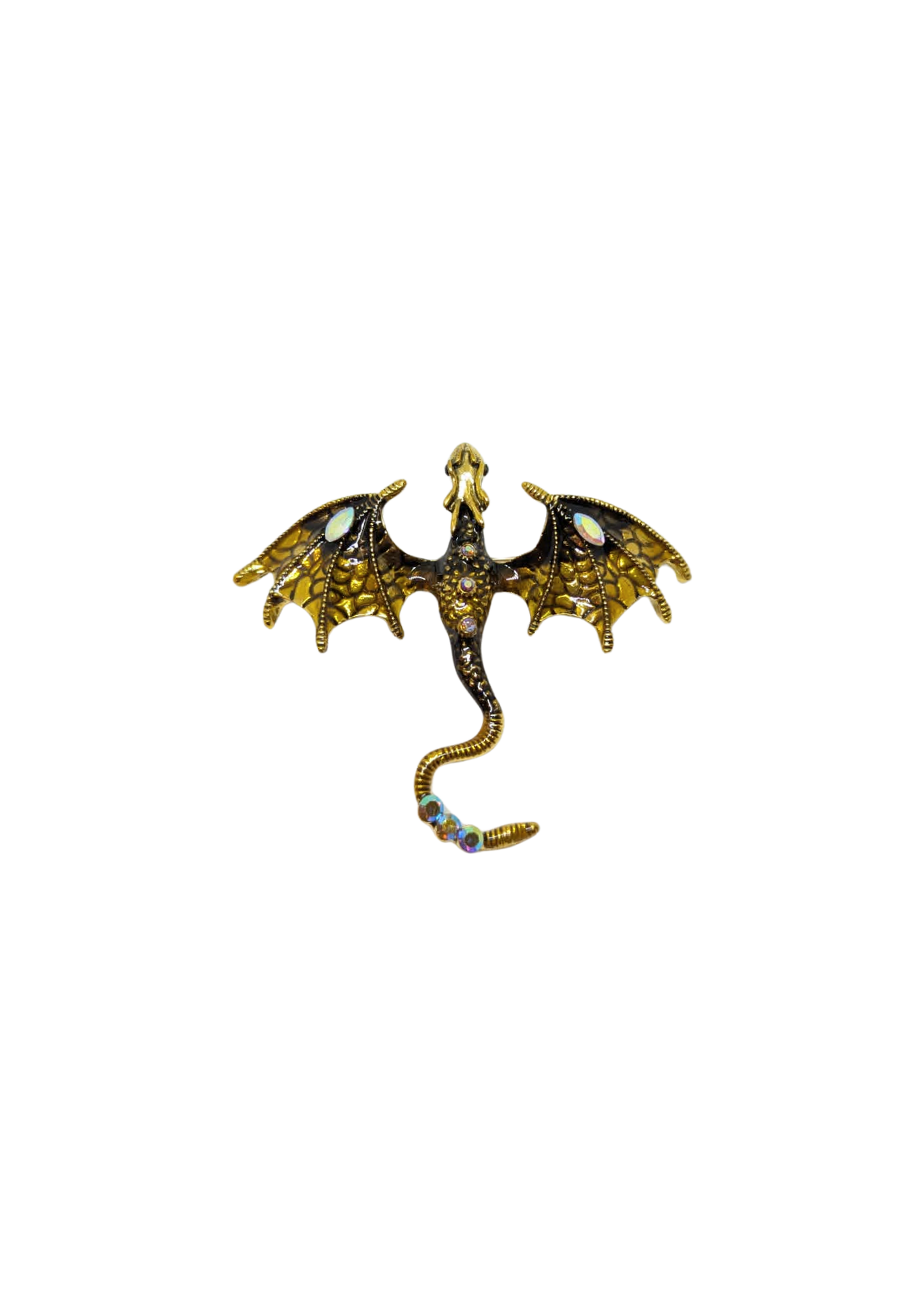 The Edit - Large Brown Dragon Brooch