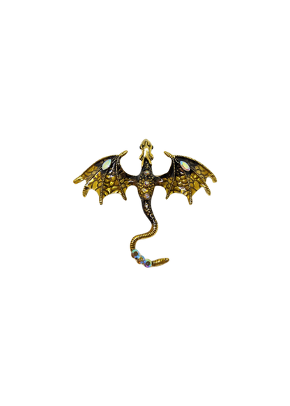 The Edit - Large Brown Dragon Brooch