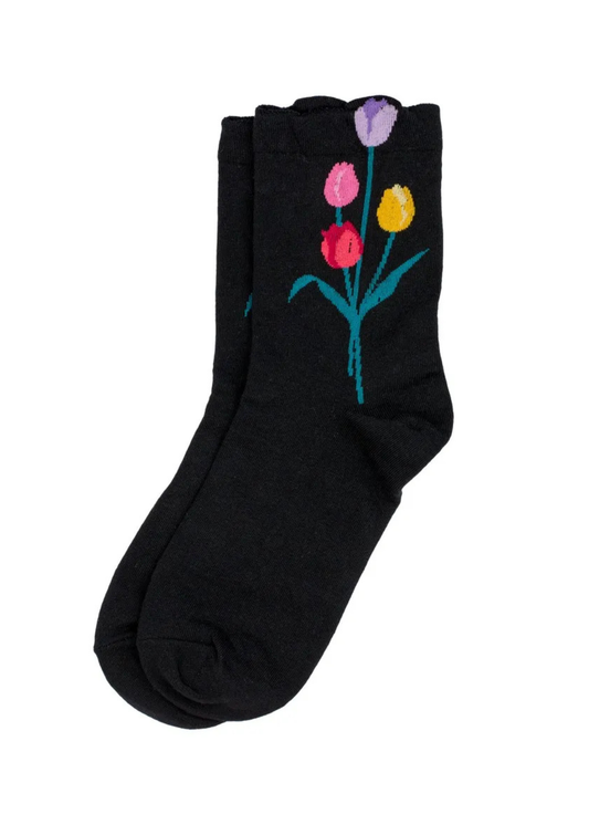 Joe Cool - Black Tulip Bunch Socks