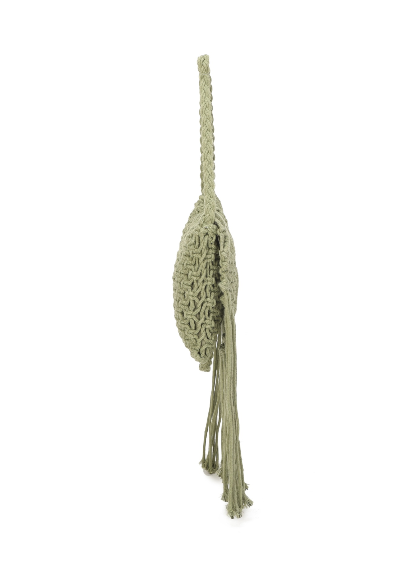 The Edit - Olive Green Macramé Cross-body Bag