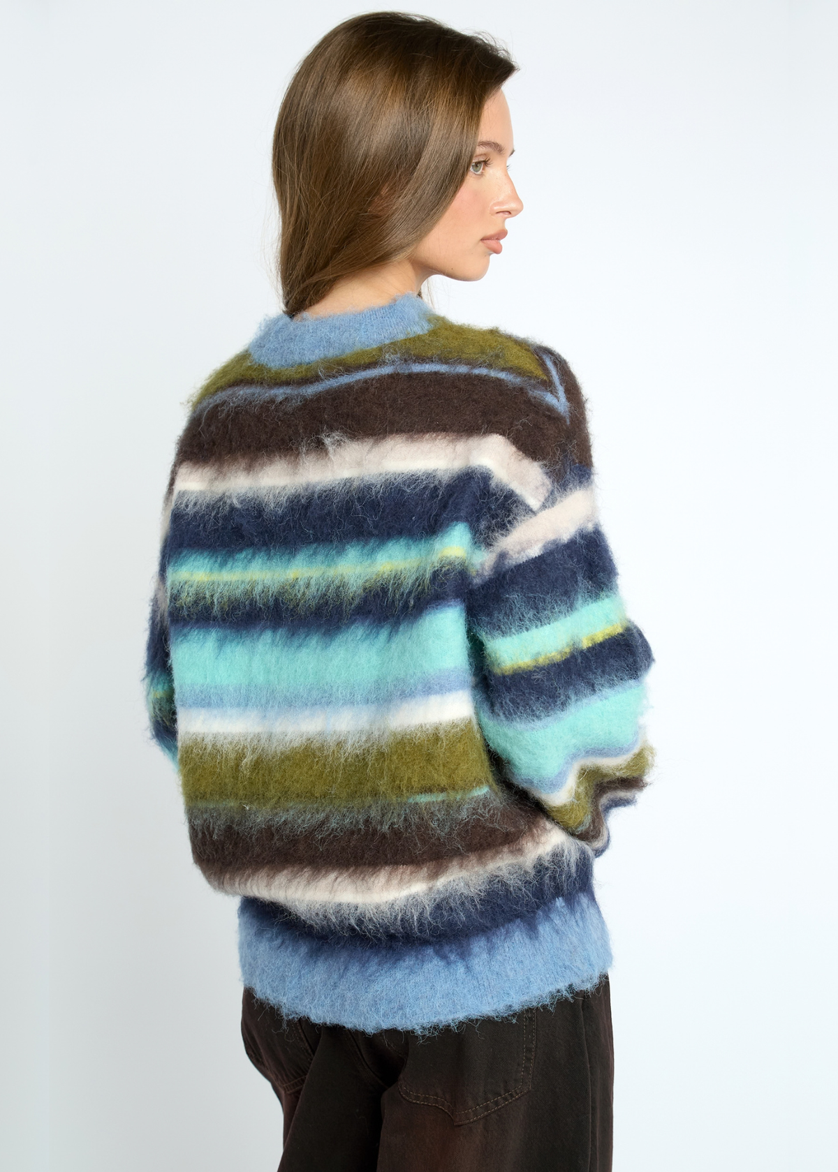 Daisy Street - Raya Ombre Stripe Brushed Jumper