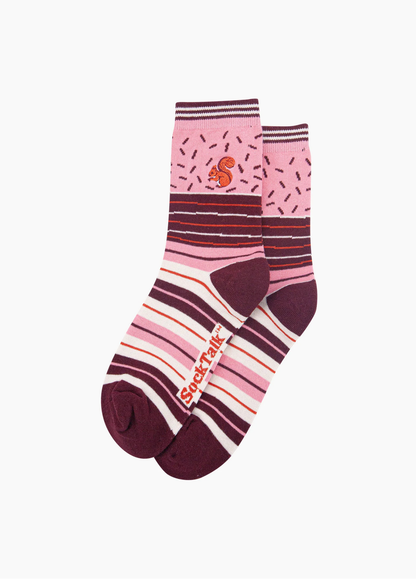Sock Talk - Embroidered Squirrel Socks