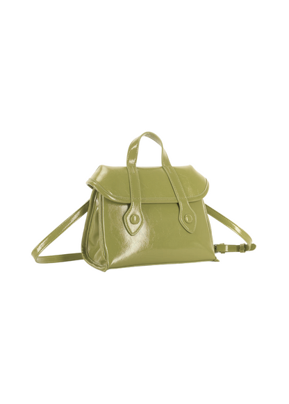 The Edit - Pistachio Green Patent Faux Leather Handbag