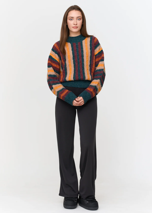 24COLOURS - Textured Striped Knitted Jumper