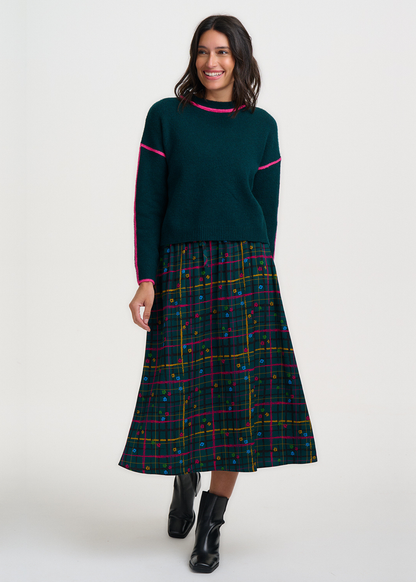 Sugarhill Brighton - Melody Teal Doodle Midi Skirt