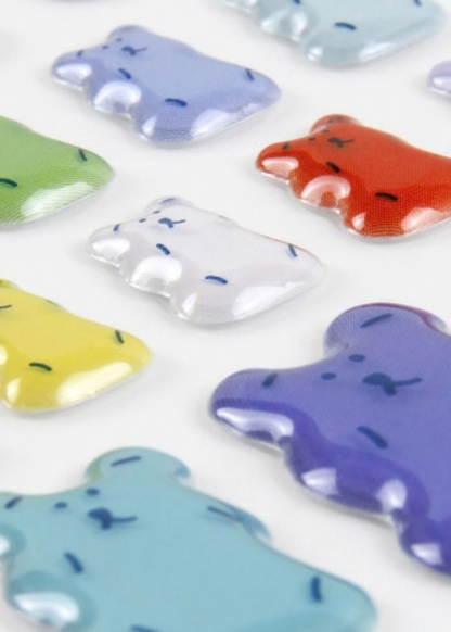 Greeting Life - Gummy Bear Puffy Stickers