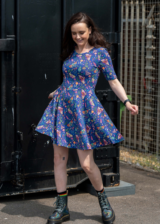 Rebel Romance - Nocturne Meadow Fit & Flare Skater Dress