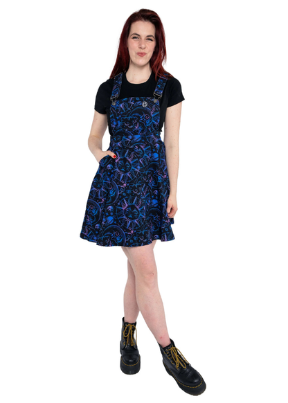 Rebel Romance - Celestial Dreams Stretch Flared Pinafore