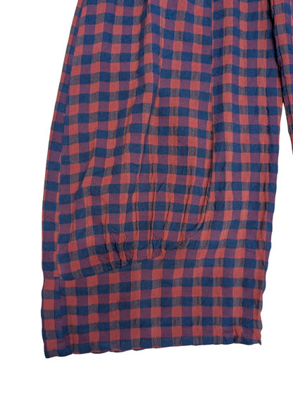 The Edit - Red & Blue Checked Gingham Balloon Trousers