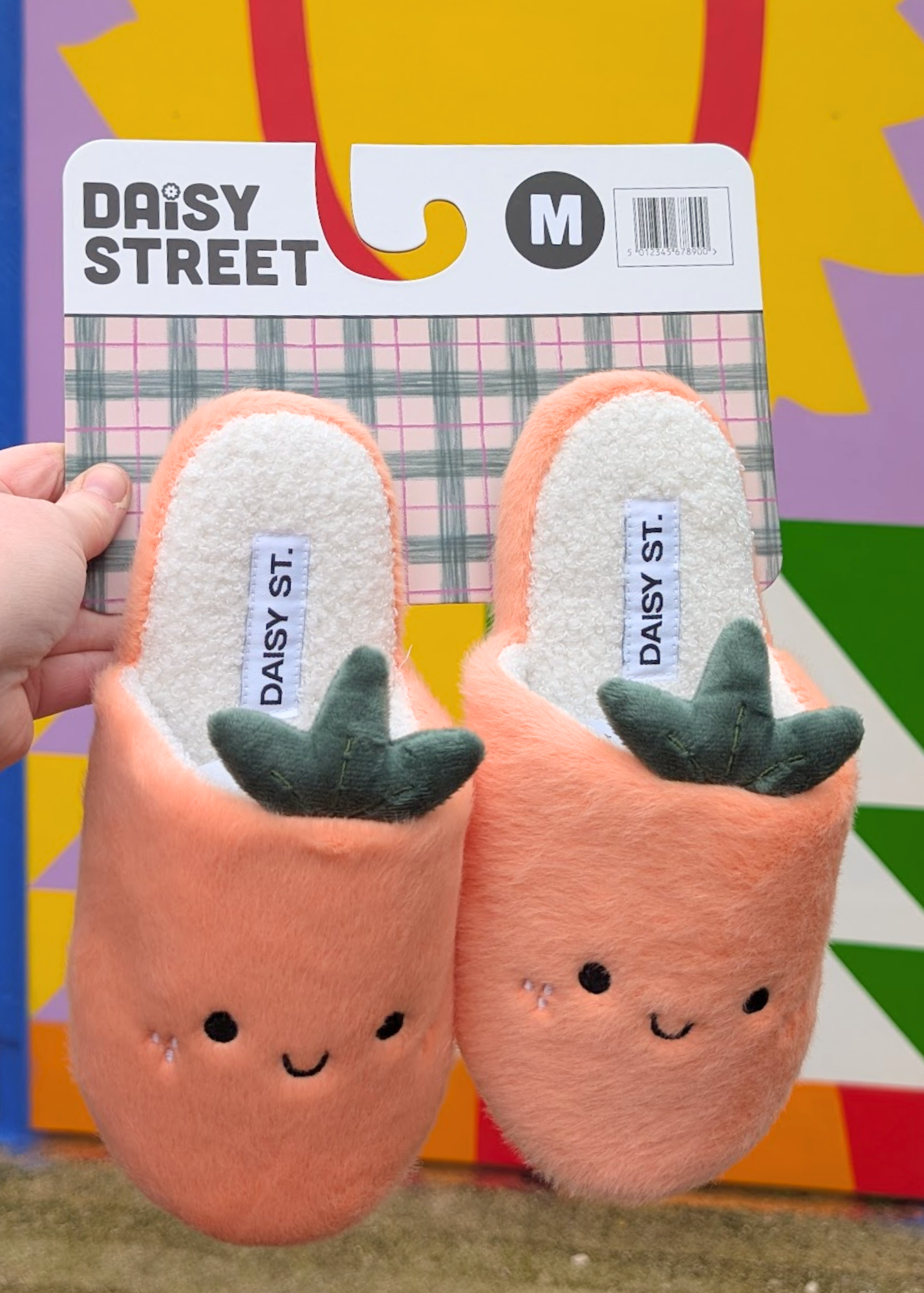 Daisy Street - Peach Plush Slippers