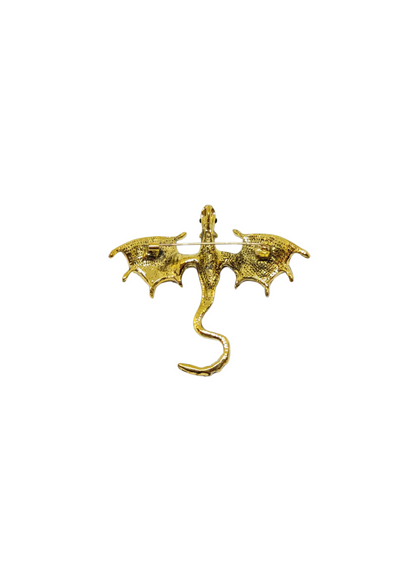 The Edit - Large Brown Dragon Brooch
