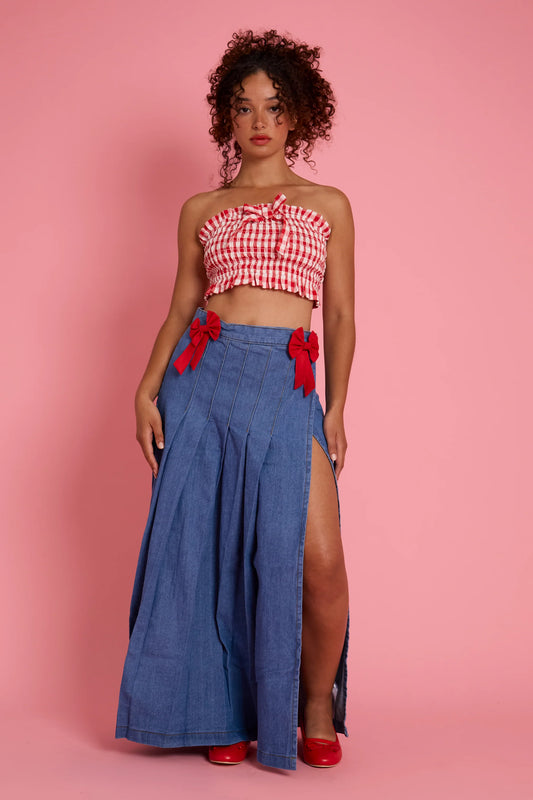 Neon Rose - Beau Denim Skirt