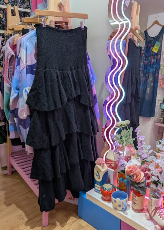 The Edit - Black Strapless Rara Dress