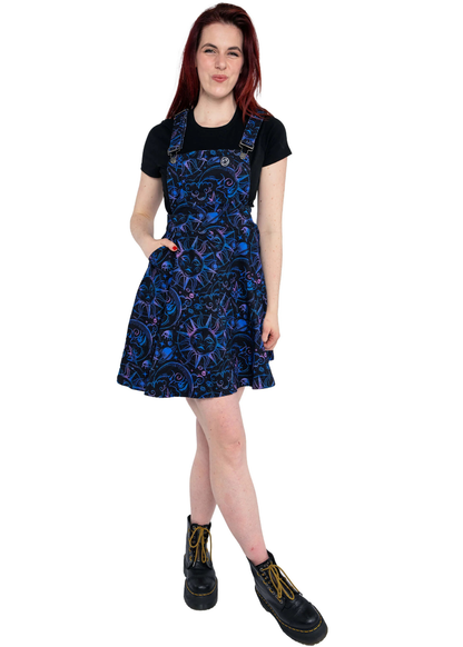 Rebel Romance - Celestial Dreams Stretch Flared Pinafore