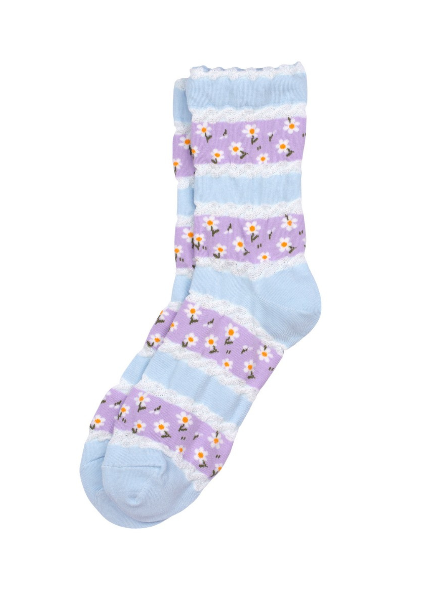 Joe Cool - Lilac & Blue Spring Flower Socks