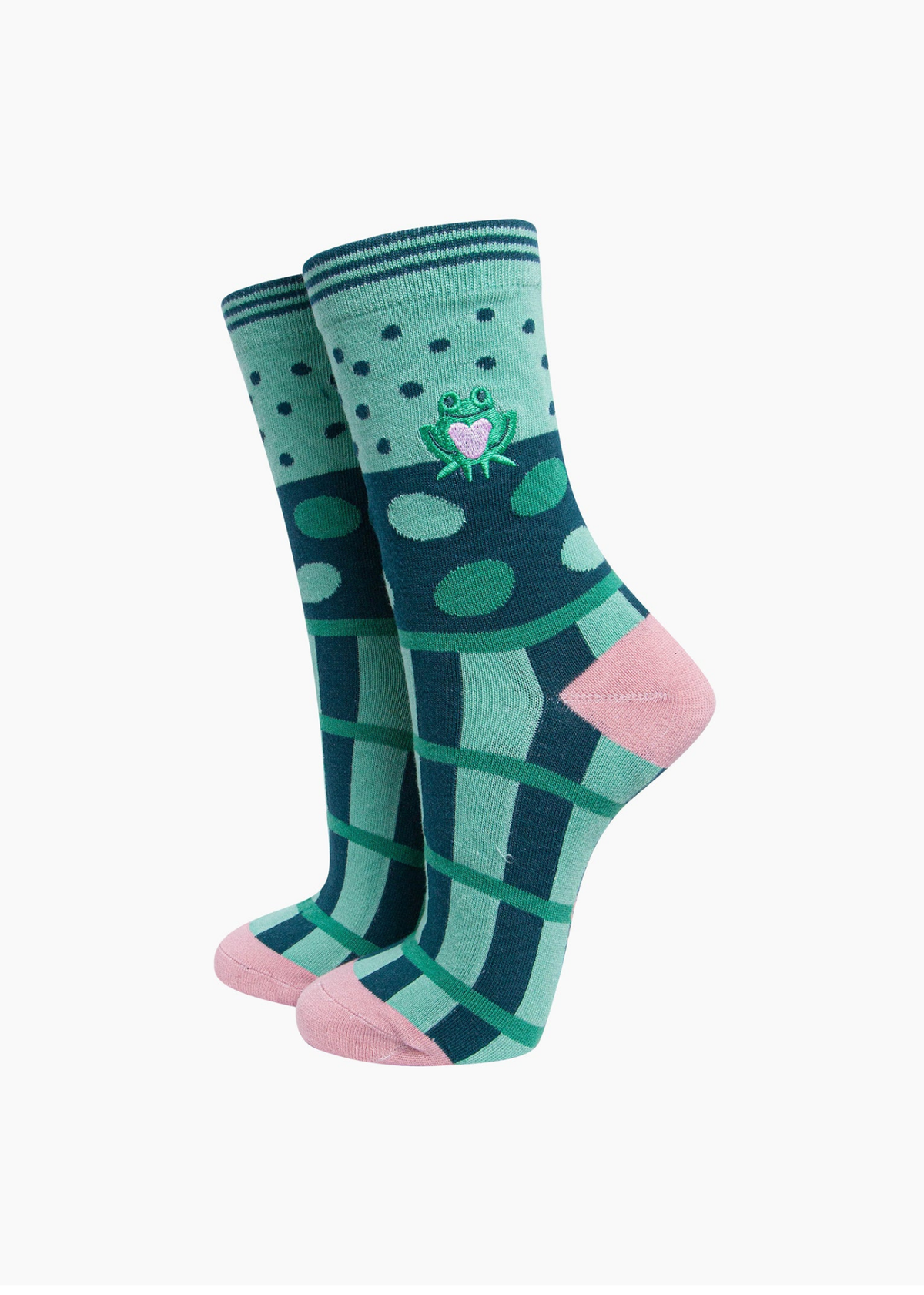 Sock Talk - Embroidered Frog Socks