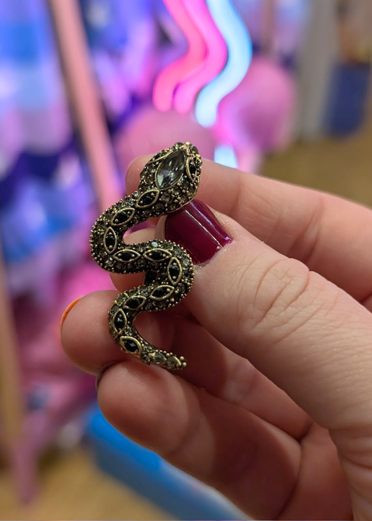 The Edit - Gold Jewel Snake Brooch