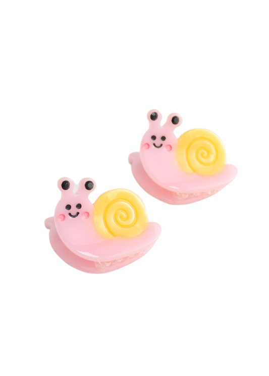 The Edit - Pink Snail Hair Claw Clip Duo