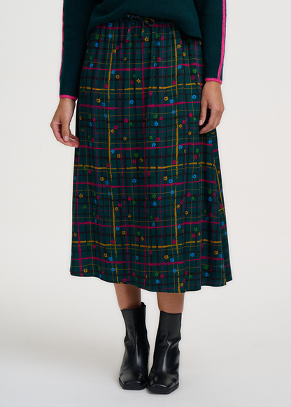 Sugarhill Brighton - Melody Teal Doodle Midi Skirt