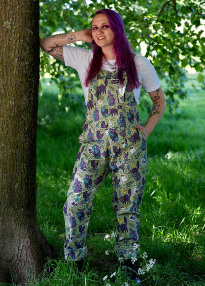 Run & Fly - Cool Mint Spooks Stretch Twill Dungarees