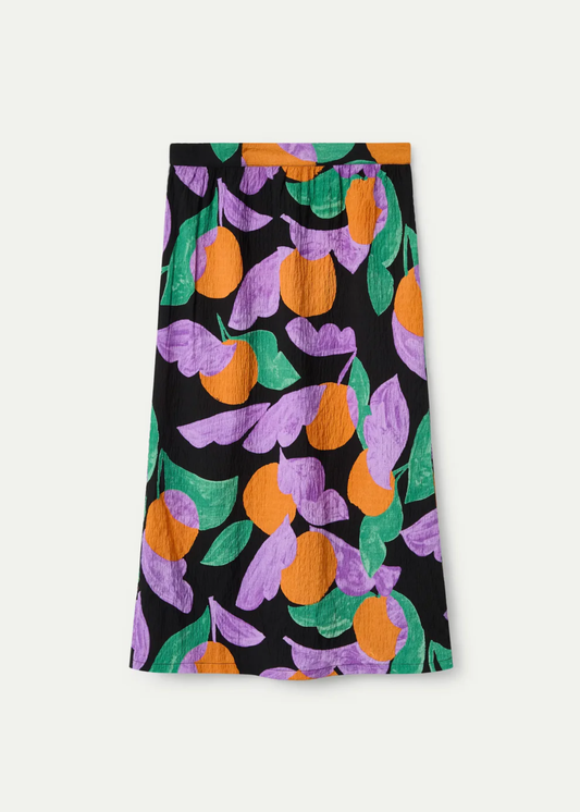 Compañia Fantastica - Retro Apricot Print Skirt