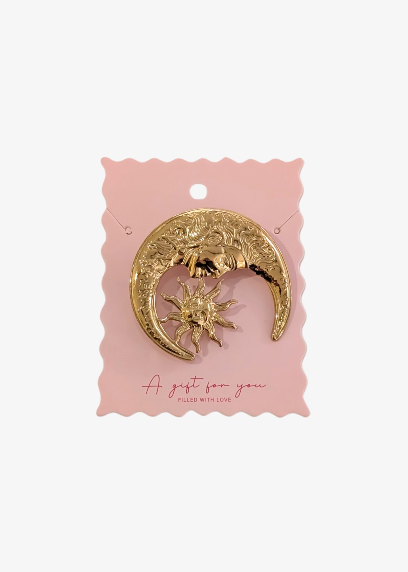 The Edit - Gold Moon & Star Brooch