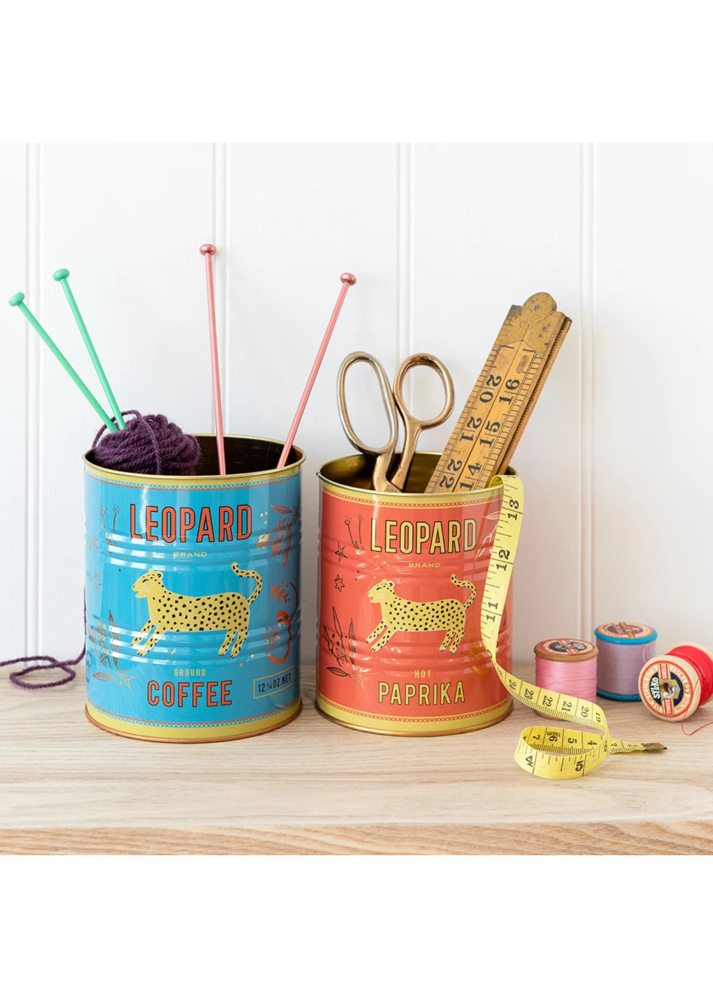 Rex London - Medium Leopard Storage Tins