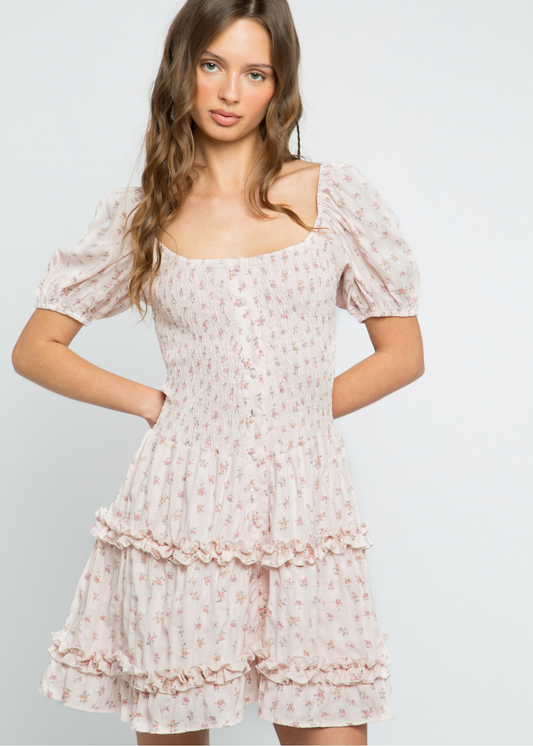 Daisy Street - Mae Floral Frill Mini Dress