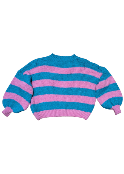 The Edit - Teal & Pink Stripe Knit Jumper