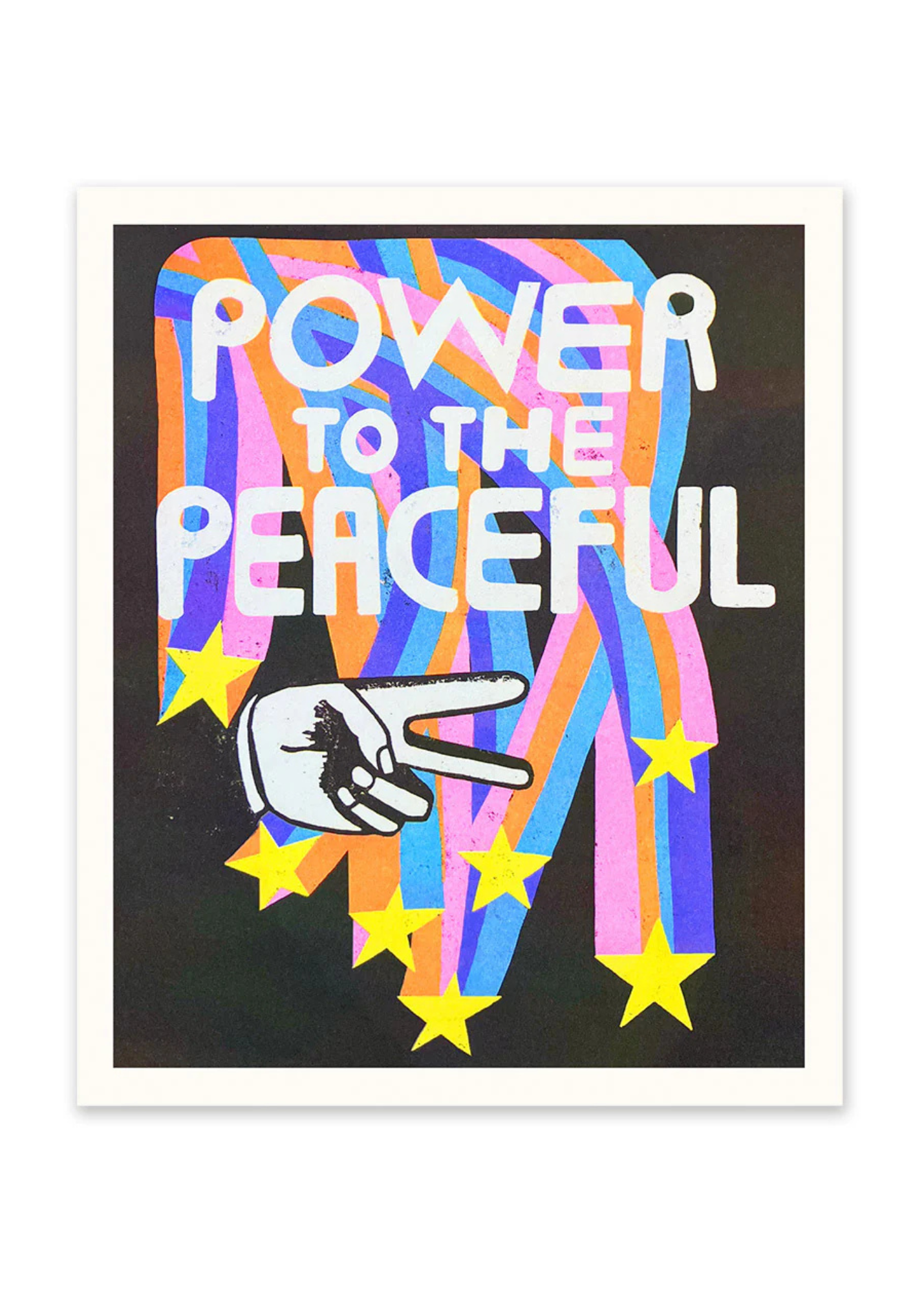 Ohh Deer - Power to the Peaceful Riso Print