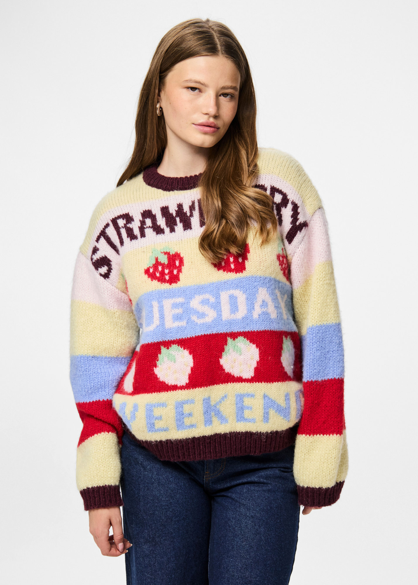Pieces - Strawberry Weekend Knit Jumper