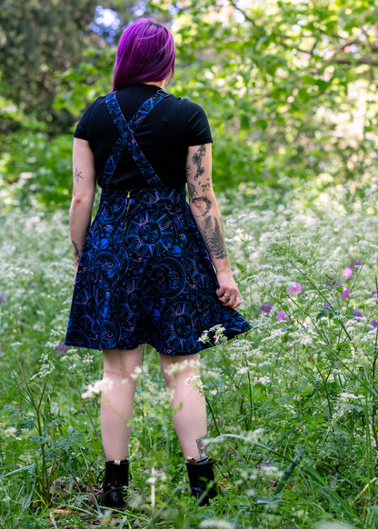 Rebel Romance - Celestial Dreams Stretch Flared Pinafore