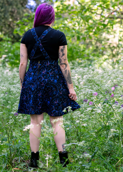 Rebel Romance - Celestial Dreams Stretch Flared Pinafore