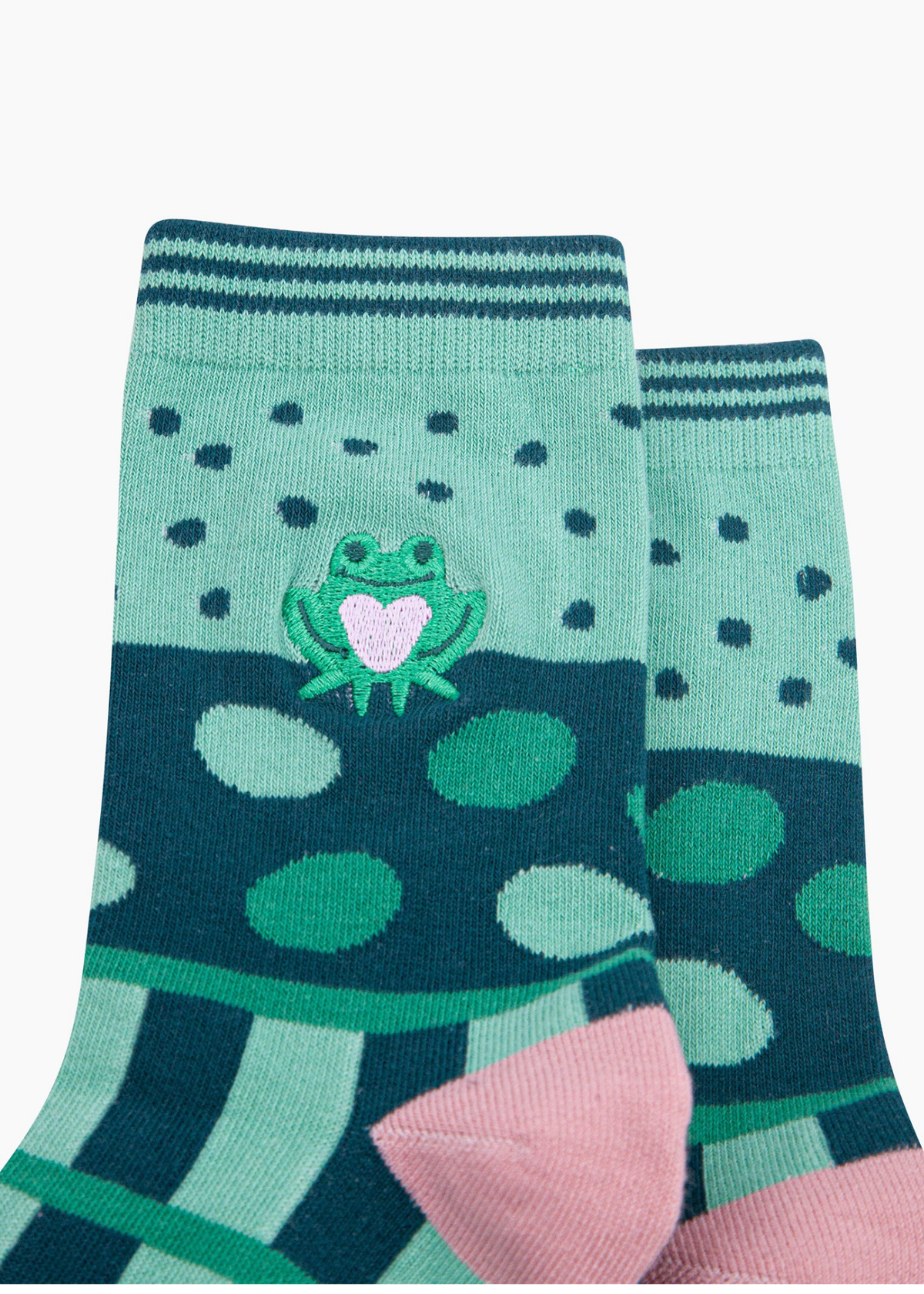 Sock Talk - Embroidered Frog Socks