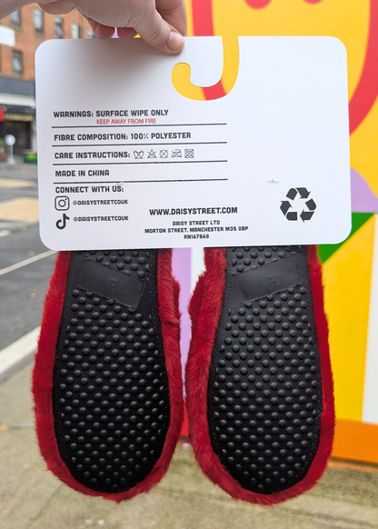 Daisy Street - Cherry Plush Slippers