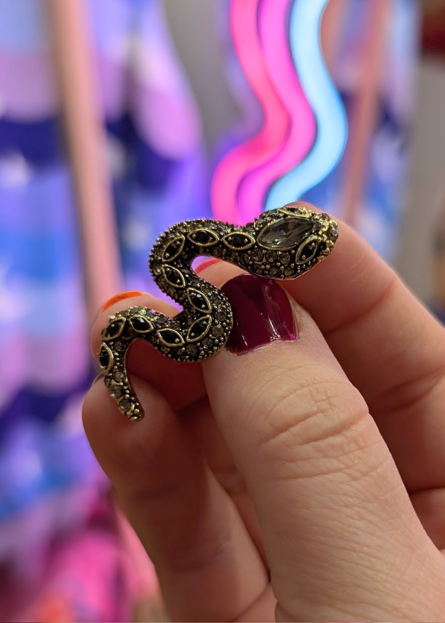 The Edit - Gold Jewel Snake Brooch