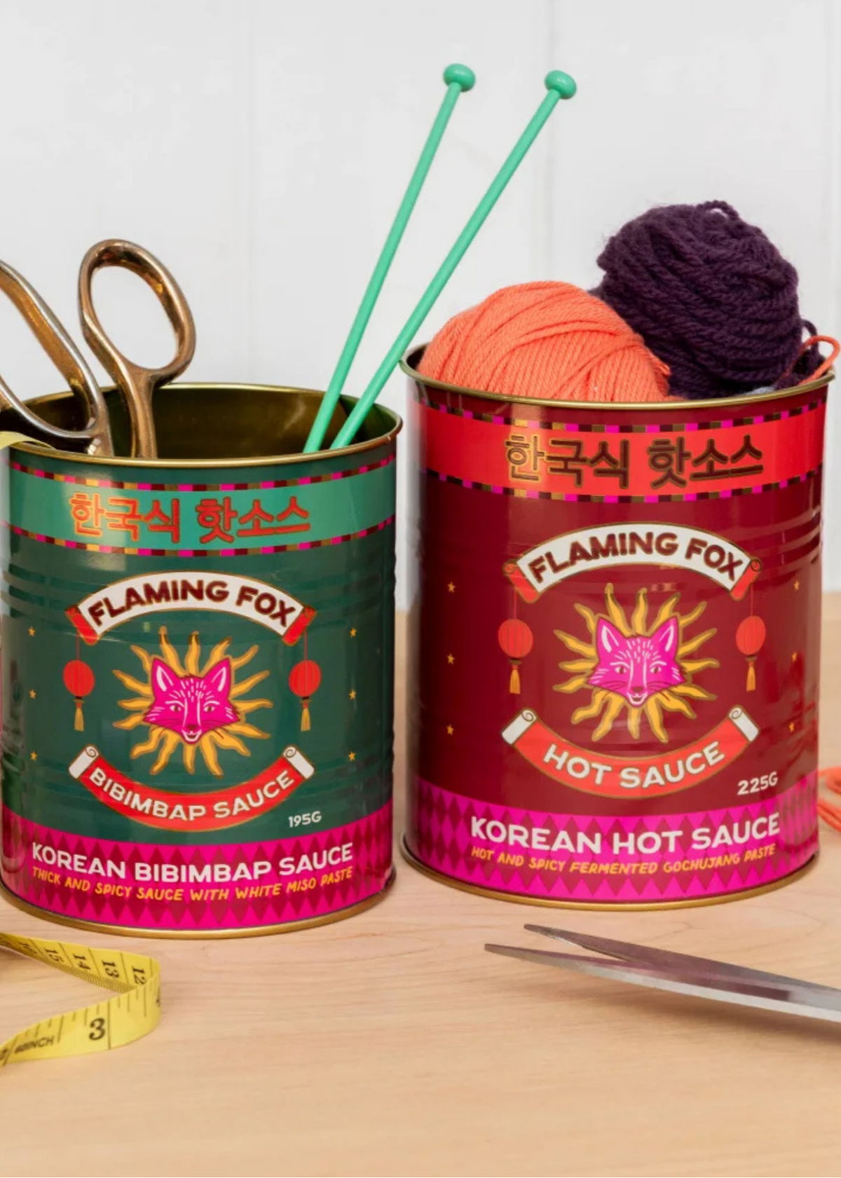 Rex London - Medium ‘Flaming Fox Sauces’ Storage Tins