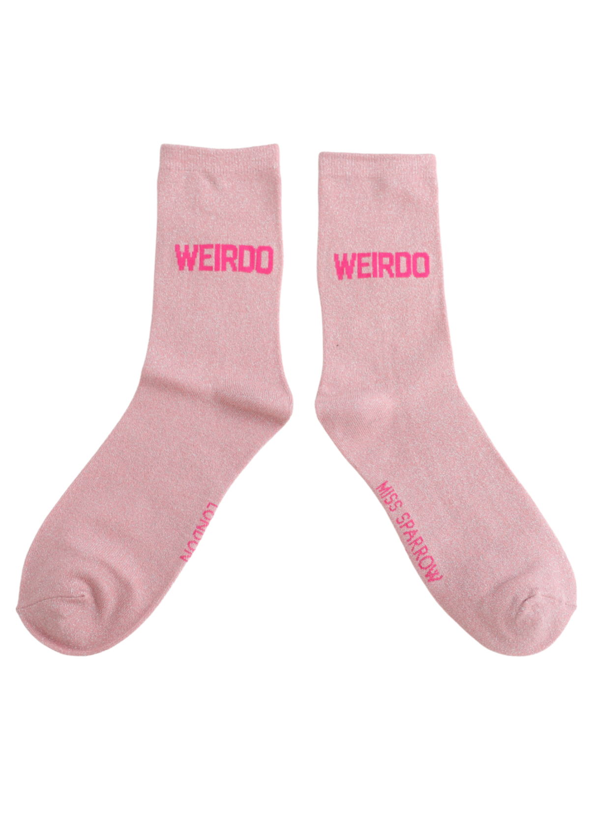 Miss Sparrow - Glitter Statement ‘Weirdo’ Socks