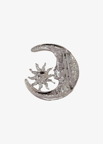 The Edit - Silver Moon Brooch
