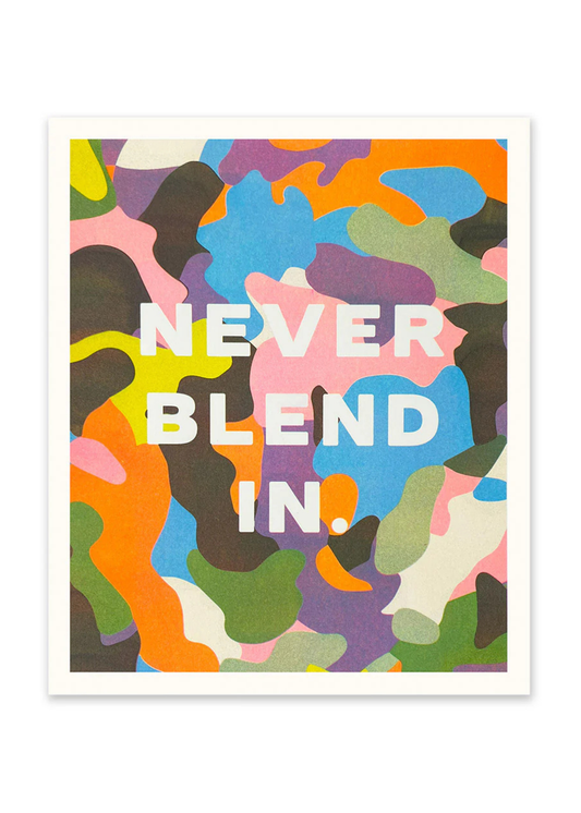 Ohh Deer - Never Blend In Riso Print
