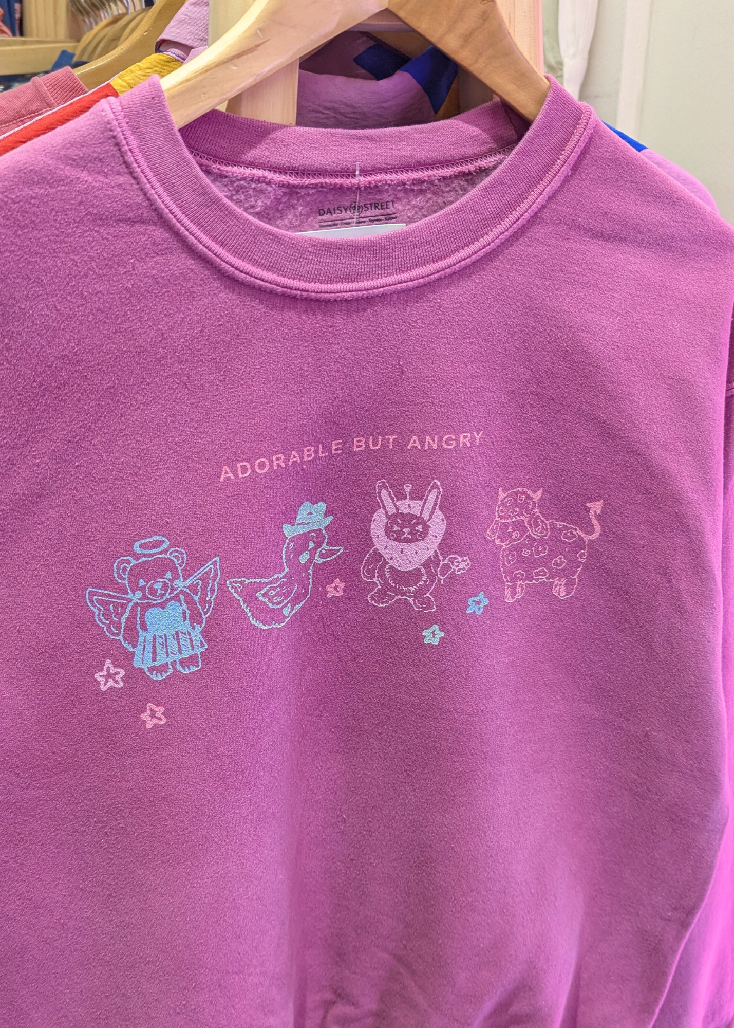 Daisy Street - Raspberry Adorable but Angry Sweater