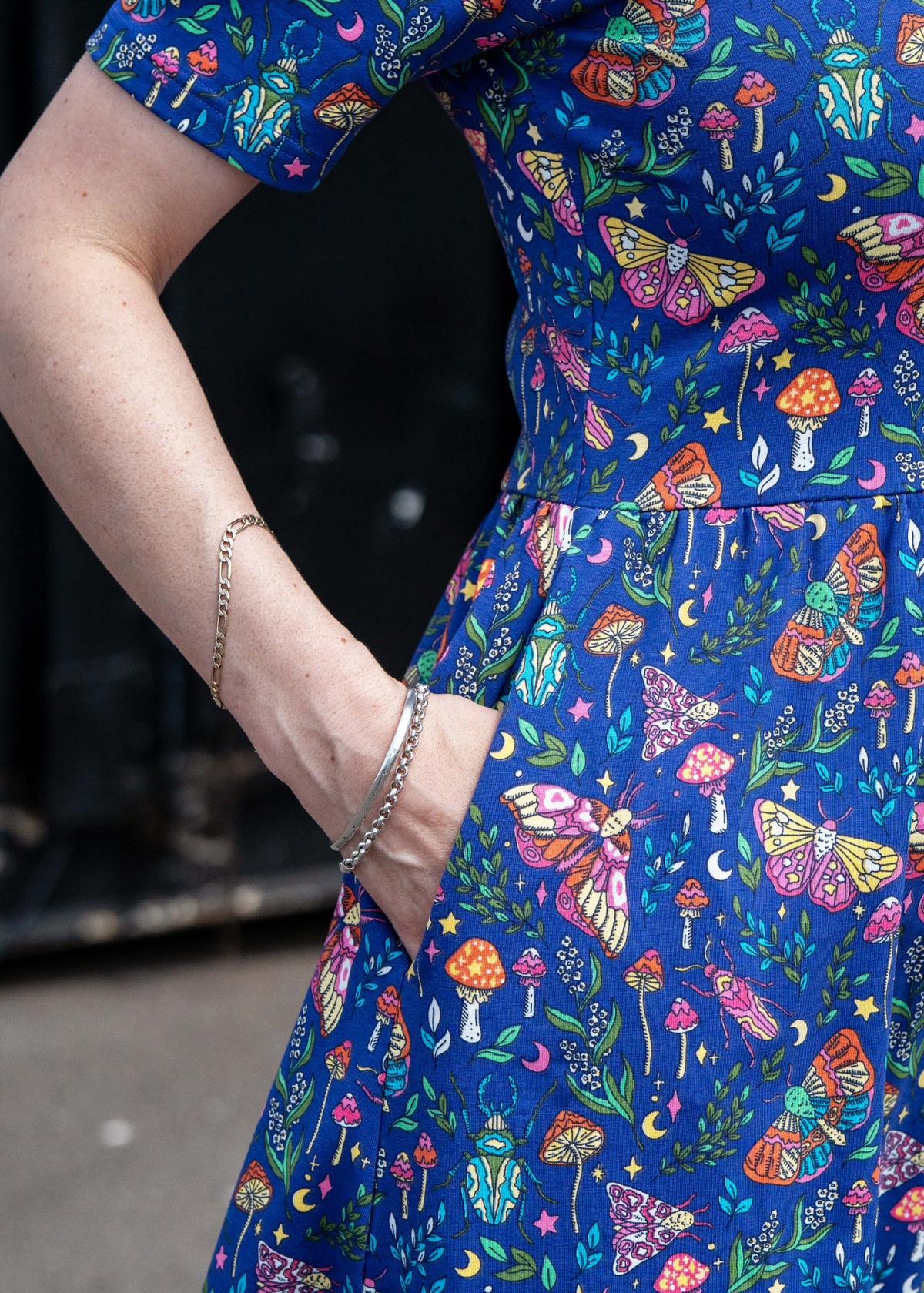 Rebel Romance - Nocturne Meadow Midi Stretch Dress