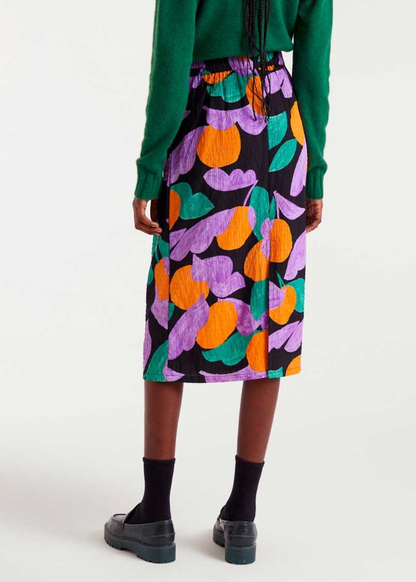 Compañia Fantastica - Retro Apricot Print Skirt