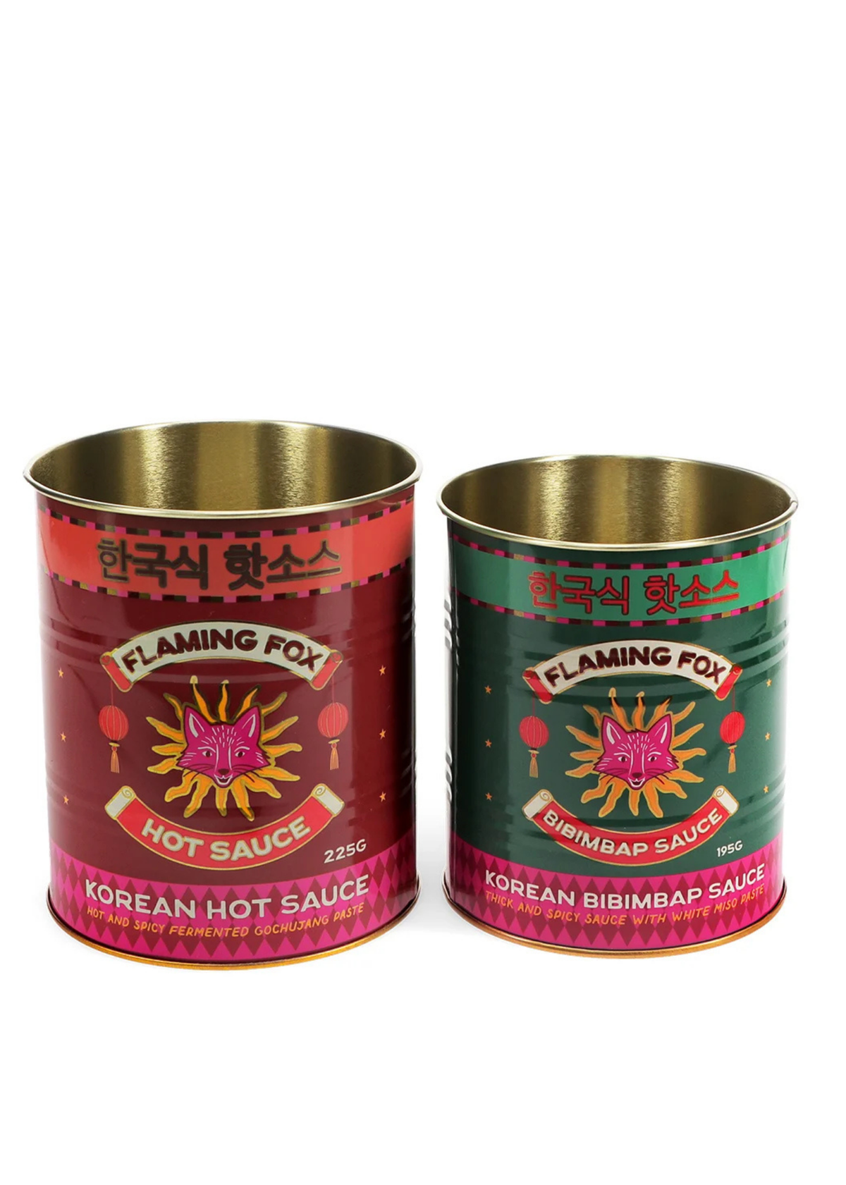 Rex London - Medium ‘Flaming Fox Sauces’ Storage Tins