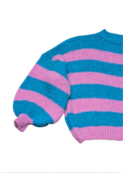 The Edit - Teal & Pink Stripe Knit Jumper