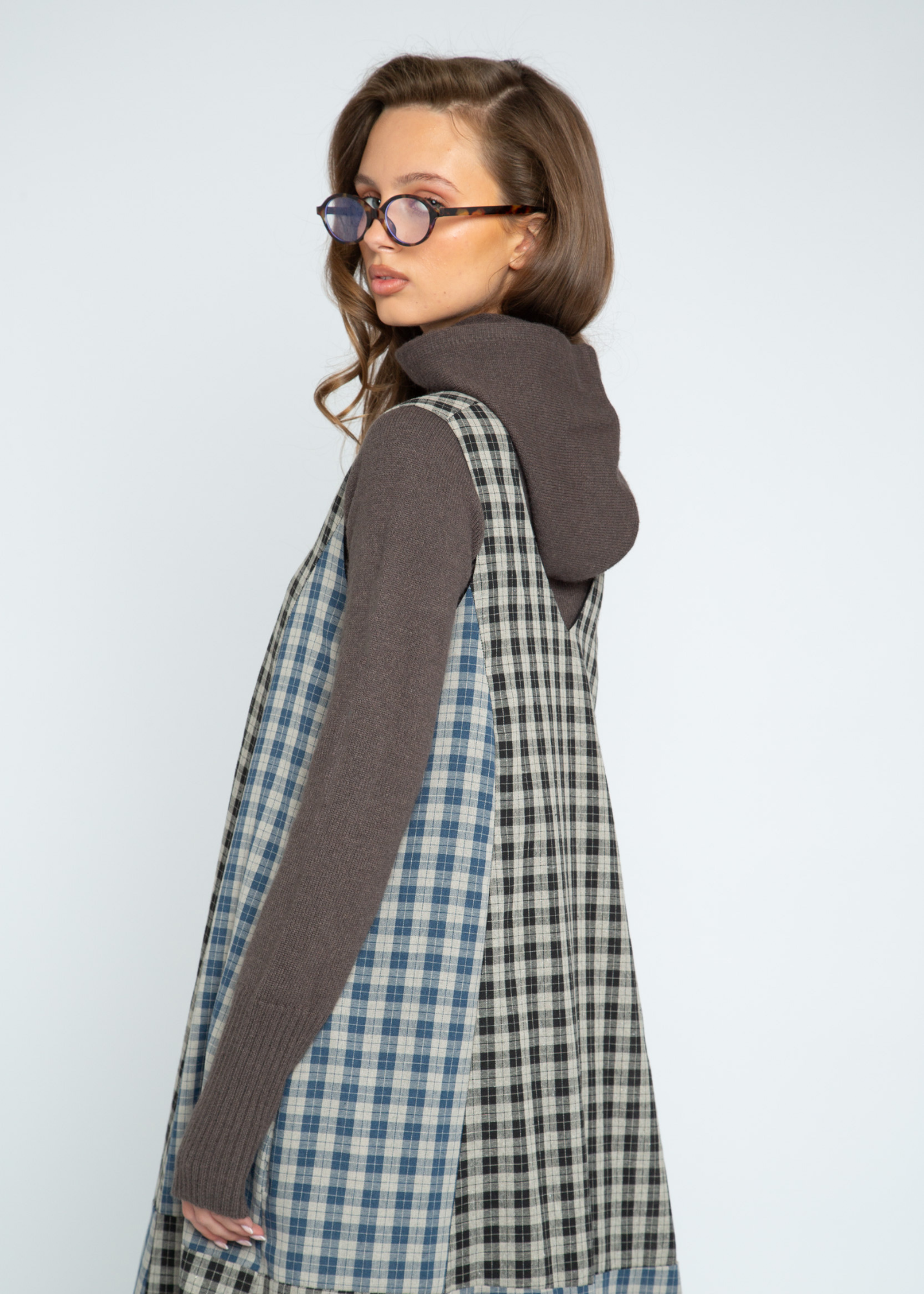 Daisy Street - Patchwork Check Poem Maxi Dress