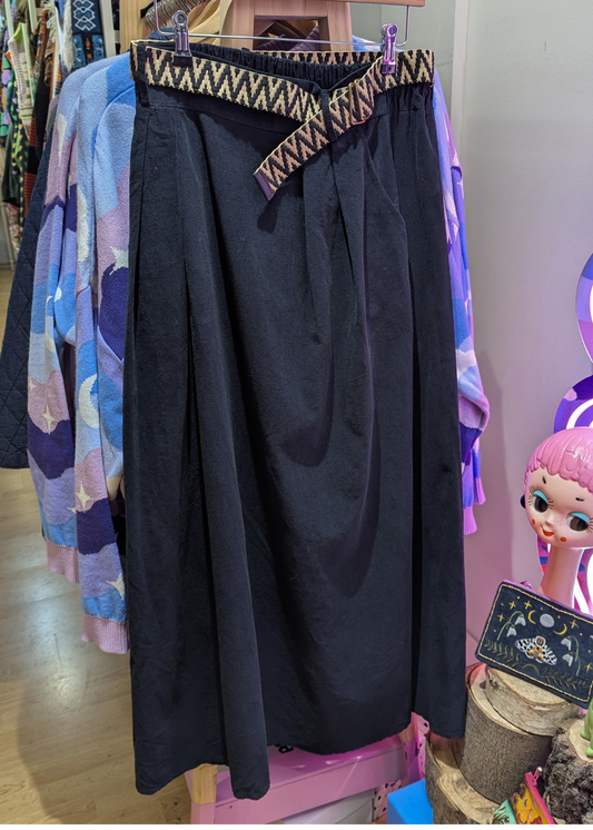 The Edit - Black Corduroy Midaxi Skirt